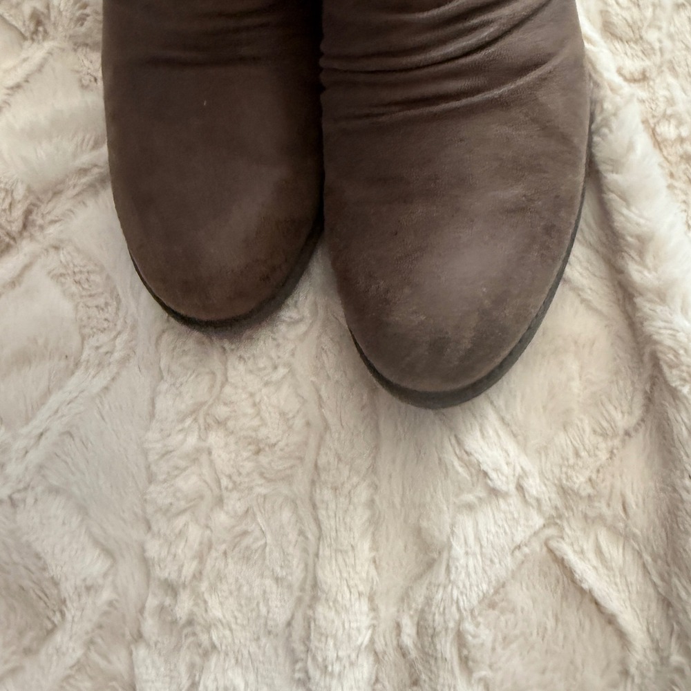 Bare Traps Yuno Brown Ankle Boots Women's 8M Slouch‎ Ruched Zipper Casual Fall - Picture 4 of 9